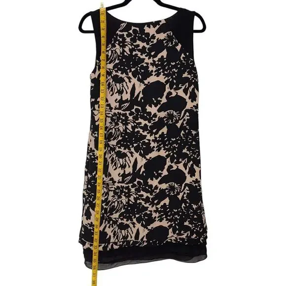 DVF Diane Von Furstenberg 95% Silk Sleeveless Tiered Hem Shift Dress (4) - Picture 11 of 13